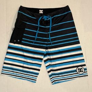 DC SHOES CO Mens Swim Trunk Board Shorts Blue  Size 32